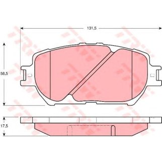 Колодки тормозные передние к-кт TRW GDB3314 фото