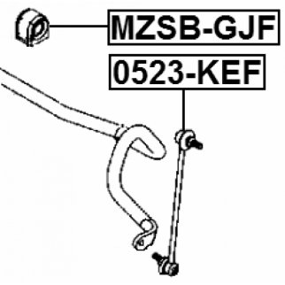 Втулка переднего стабилизатора FEBEST MZSB-GJF фото 2