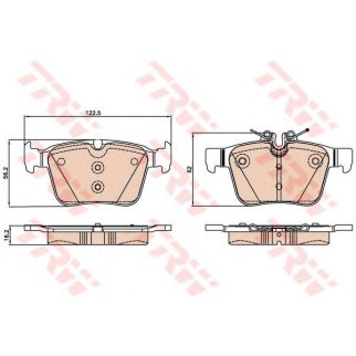 Колодки тормозные задние дисковые к-кт TRW GDB2071 фото