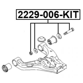 Болт с эксцентриком ремкомплект Kia Sorento 02 (2002-2006) FEBEST 2229-006-KIT фото 2