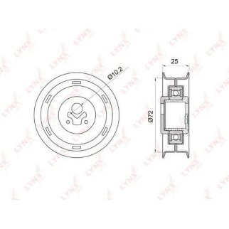 Ролик-натяжитель ремня ГРМ LYNXauto PB-1002 фото