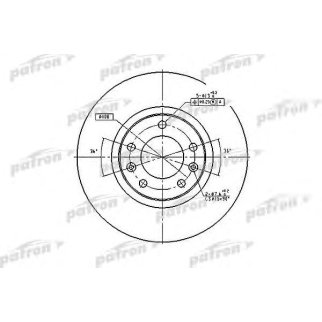 Диск тормозной передн CITROEN: XM 89-94, XM 94-00, XM Break 91-94, XM Break 94-00, PEUGEOT: 605 89-99 фото
