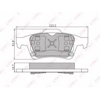 Колодки тормозные задние дисковые к-кт LYNXauto BD-6302 фото