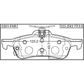 Колодки тормозные задние дисковые к-кт FEBEST 0301-FKR фото 2
