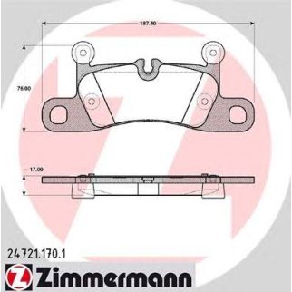 Колодки тормозные к-кт Zimmermann 24721.170.1 фото