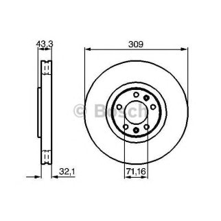 Диск тормозной передн PEUGEOT: 607 3.0 V6 24V 00- фото