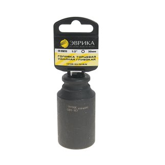 Головка торцевая 30 1/2" 6гр ударная глубокая ЭВРИКА фото