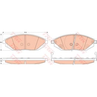 Колодки тормозные передние к-кт TRW GDB4606 фото