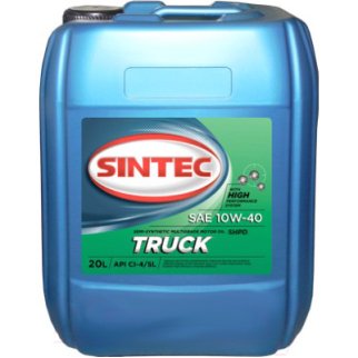 Масло моторное Sintec TRUCK SAE 10W-40 API CI-4/SL полусинтетика 20л 122442 фото