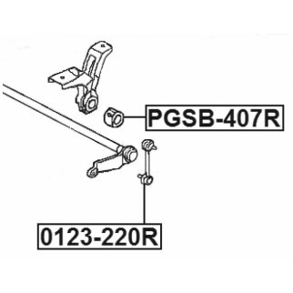 Втулка заднего стабилизатора FEBEST PGSB-407R фото 2