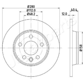 Диск тормозной задний Japanparts DP-0926 фото