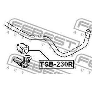 Втулка (сайлентблок) заднего стабилизатора FEBEST TSB-230R фото