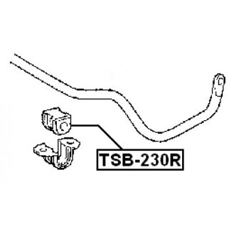 Втулка (сайлентблок) заднего стабилизатора FEBEST TSB-230R фото 2