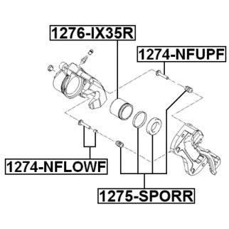 Ремкомплект суппорта тормозного заднего (на одну сторону) HYUNDAI TUCSON 16 (CZECH PLANT-EUR) 2015-  FEBEST 1275-SPORR фото 2