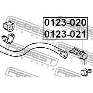 Стойка переднего стабилизатора FEBEST 0123-021 фото
