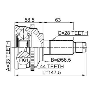 ШРУС наружный FEBEST 0510-M6A44 фото 2
