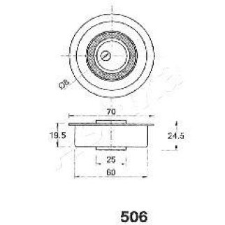 Ролик-натяжитель ремня ГРМ ashika 45-05-506 фото