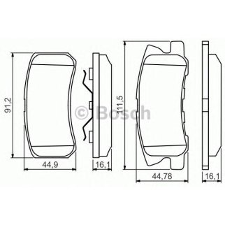 Колодки тормозные задние дисковые к-кт BOSCH 0 986 495 357 фото