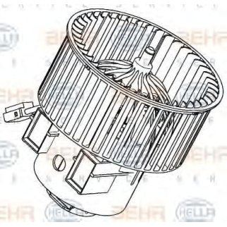 Вентилятор отопителя Hella 8EW 351 040-461 фото 3