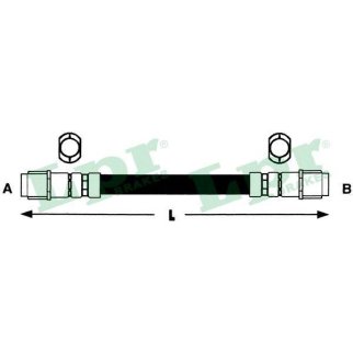 Шланг тормозной задний (426mm) фото