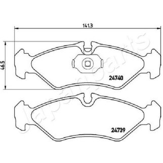 Колодки тормозные задние дисковые к-кт Japanparts PP-0521AF фото