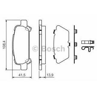 Колодки тормозные к-кт BOSCH 0 986 424 650 фото
