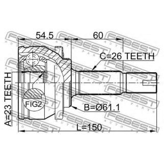 ШРУС наружный FEBEST 0110-ZZE150 фото