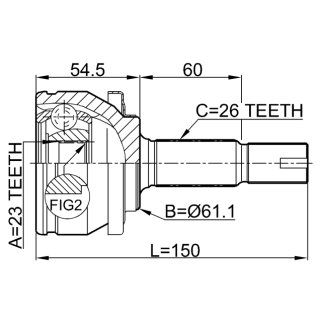 ШРУС наружный FEBEST 0110-ZZE150 фото 2