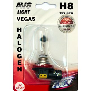 Галогенная лампа AVS Vegas в блистере H8.12V.35W.1шт., шт фото