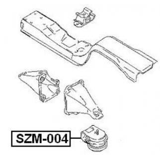 SZM-004_подушка двигателя передняя! Suzuki Grand Vitara/Escudo SQ416/SQ420/SQ625 98-06 фото 2