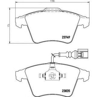 Колодки тормозные передние к-кт Hella 8DB 355 011-621 фото