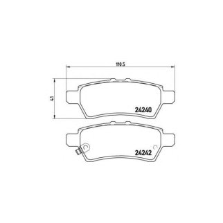 Колодки тормозные задние к-кт Brembo P 56 060 фото