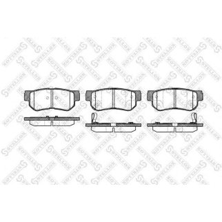 757 002B-SX_колодки дисковые з.! с антискр.пл. KIA Magentis 01>,Hyundai Sonata 2.0-2.7 98-01 фото 2