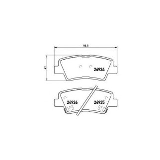 Колодки тормозные задние к-кт Brembo P 30 047 фото