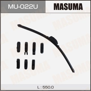 Щетка стеклоочистителя 550 мм бескаркасная 1 шт MASUMA Nano Graphite MU-022U фото
