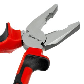 Плоскогубцы 180мм NICKEL никелированные, двухкомпонентные рукоятки MATRIX фото 4