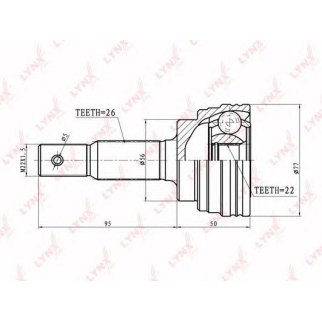 ШРУС наружный LYNXauto CO7519 фото