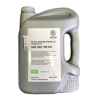 Масло моторное LongLife III Skoda 0W30 5л фото