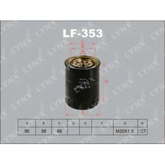 Фильтр топливный LYNXauto LF-353 фото