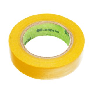 Изолента ПВХ, 15 мм х 10 м, желтая// Сибртех фото 1