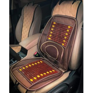 Накидка на перед. сиденье с деревян. вставками и поддержкой спины фото 2