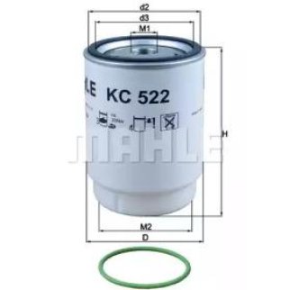 Фильтр топливный MAHLE KC 522 D фото