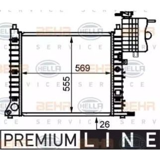 Радиатор основной Hella 8MK 376 721-381 фото 2