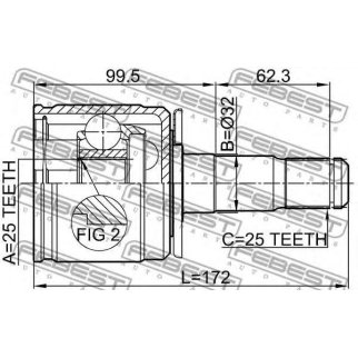 ШРУС внутренний FEBEST 0411-V43LH фото