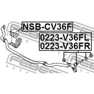0223-V36FL_тяга стабилизатора переднего левая! Infiniti FX35 S51 08-14 фото