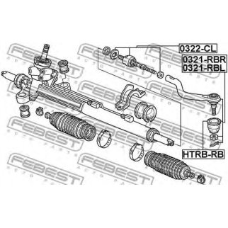 0321-RBR_наконечник рулевой правый! Honda Odyssey 03-08 фото