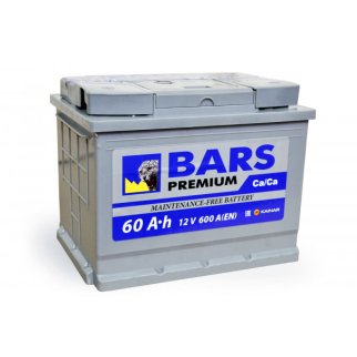 Аккумуляторная батарея BARS Premium 6СТ 60 прям.600А 242х175х190 Казахстан фото
