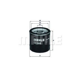 Фильтр масляный MAHLE OC 988 фото 2