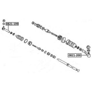 Наконечник рулевой правый ASVA 0821-199 фото