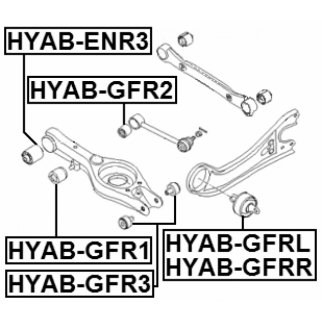 Сайлентблок задней подвески FEBEST HYAB-GFRL фото 2 Сайлентблок задней подвески FEBEST HYAB-GFRL фото 2